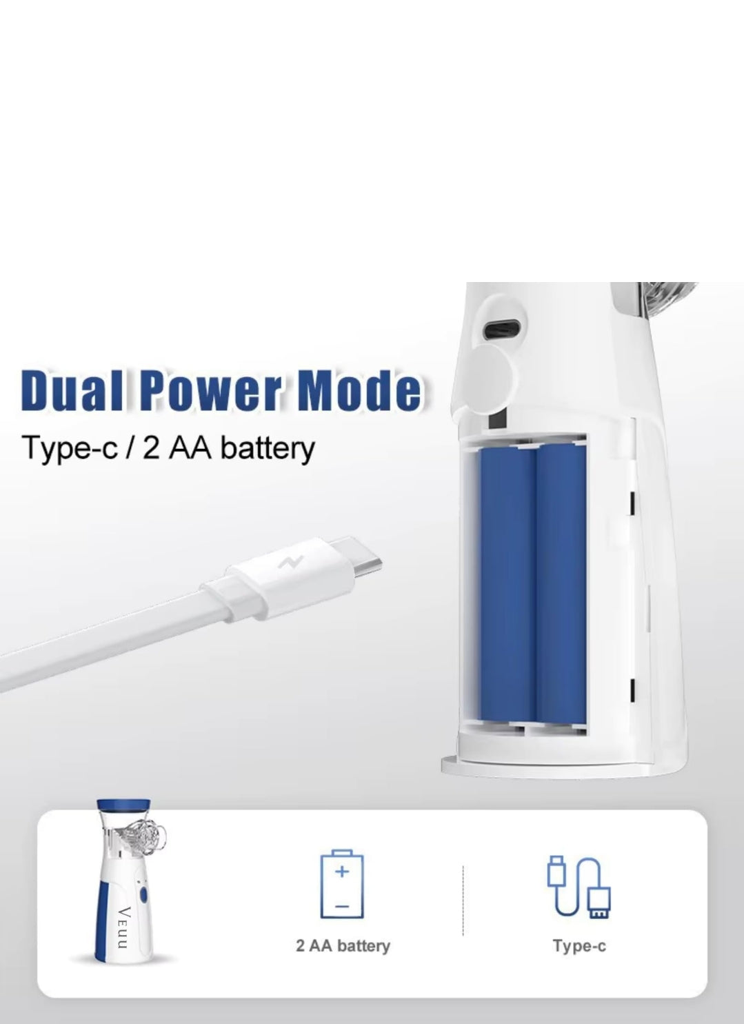 Portable mesh nebulizer